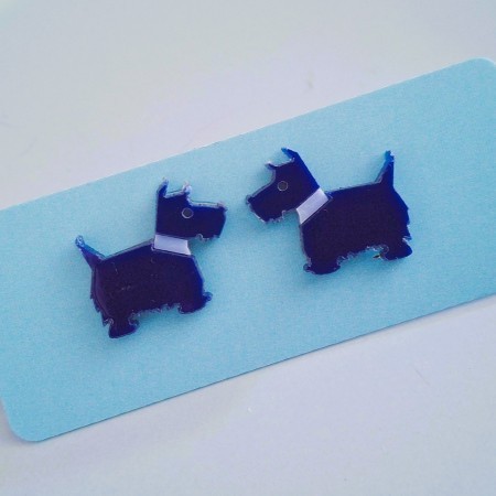 hilary scottie dog earrings