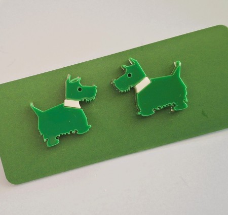 hilary scottie dog earrings