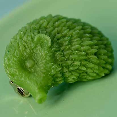 zack hedgehog brooch - dark jade