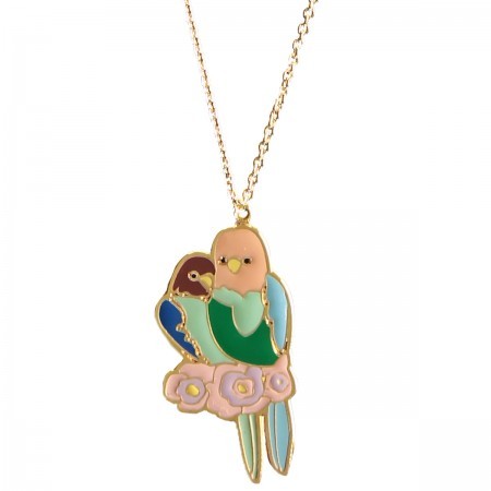 sid & betty lovebirds necklace