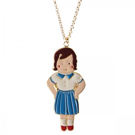 dan dan vintage inspired doll necklace
