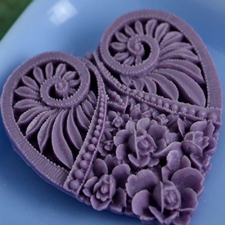 meg statement heart brooch - purple