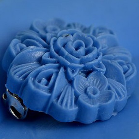 jane flower brooch - powder blue