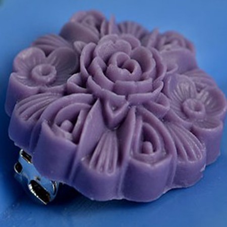 jane flower brooch - purple