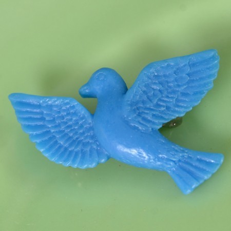 heidi bird brooch - bright blue