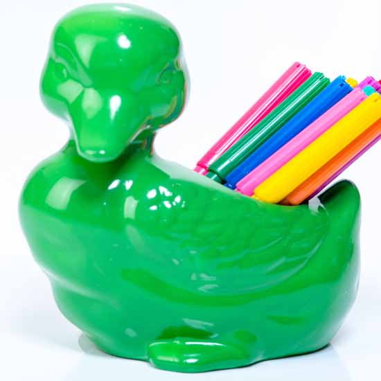 billy duck container - pea green