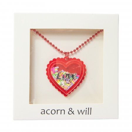 'love' acrylic necklace