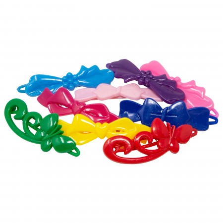 set of 5 1980s hair clips