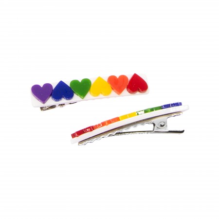 duo of hearts and stars hair clip